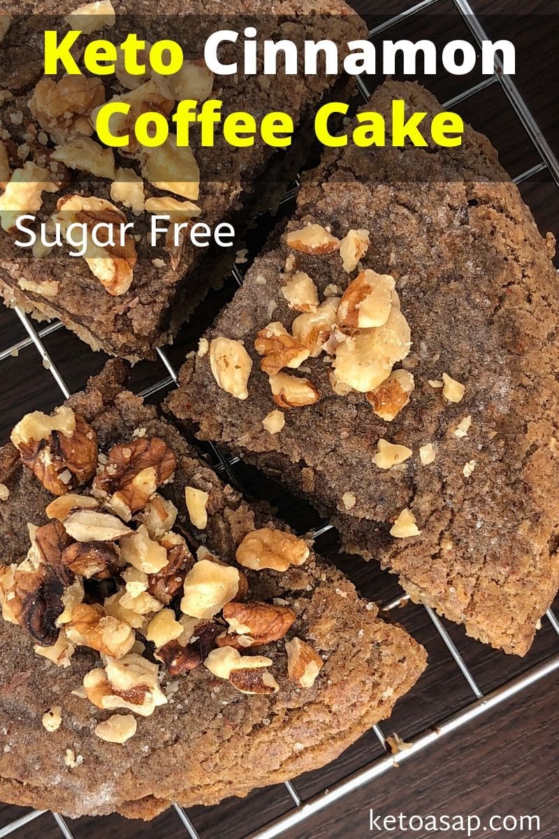 Easy Keto Cinnamon Coffee Cake Sugar Free Low Carb Recipe KetoASAP